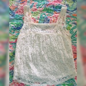Hollister Lace Easy Fit Cropped Tank